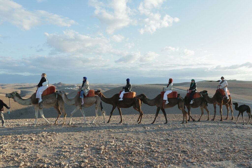Caravane dans le désert marocain